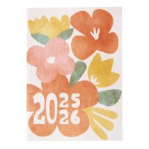 Agenda Scolaire 2025/2026 - 12x17 Cm - Fleurs Vintage - Cultura