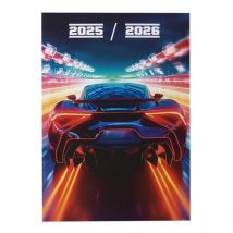 Agenda Scolaire 2025/2026 - 12x17 Cm - Voiture - Cultura