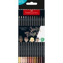 Lot De 12 Crayons De Couleurs Faber Castell - Black Edition