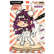 Kit De Figurine À Colorier Graph'it - Manga Chibis Kunoichi - Graph'IT