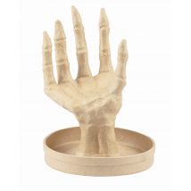Support À Décorer Plateau Main De Squelette Décopatch - 11 Cm - Papier Mâché - Decopatch