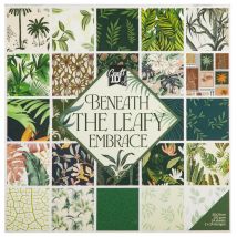 Bloc Papier Scrapbooking Craft Id - 24 Feuilles - Beneath The Leafy Embrace - 25 X 25 Cm - 250 G/m² Scrapbooking