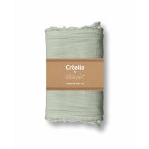 Tissu En Gaze De Coton Domotex - 200 X 130 Cm - Vert De Gris - Créalia