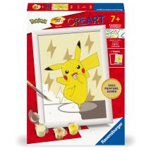 Peinture Au Numéro Ravensburgercreart Kids - Pokémon : Pikachu - 13 X 18 Cm