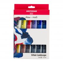 Lot De 12 Tubes 20 Ml De Peinture Acrylique Amsterdam Standard Series - Paysage Urbain