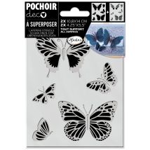 Pochoir Aladine - Papillon - 10,8 X 14 Cm Scrapbooking