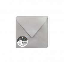 20 Enveloppes Pollen 165x165 Mm - Argent - Clairefontaine