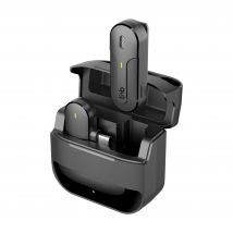 Microphone Cravate Sans Fil Avec Boîtier De Charge - Influence - Noir - T'nB