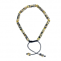 Bracelet Encenstone - Jaspe Dalmatien - Perles Heishi