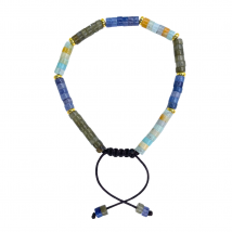 Bracelet Encenstone - Amazonite, Labradorite & Quartz - Perles Heishi