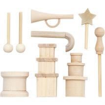Lot De Mini Accessoires Jouets Créativ Company - Bois - 2 À 5,5 Cm