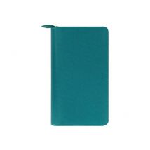 Organizer Saffiano Zippé Turquoise - Filofax