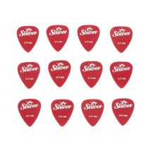12 Médiators Nylon 0.71 Rouge - Shiver