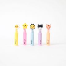 Trousse De 5 Surligneurs Mr Wonderful - Animaux - Couleurs Pastel