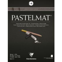 Bloc Pastelmat N°6 - 30x40cm - 12 Feuilles - Anthracite - 360g - Clairefontaine