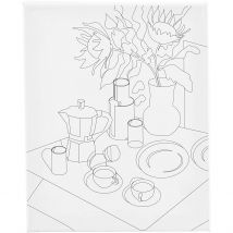 Toile Imprimée Créativ Company - Petit Déjeuner - 24 X 30 Cm - 360 G/m²