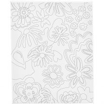 Toile Imprimée Créativ Company - Fleurs - 24 X 30 Cm - 360g