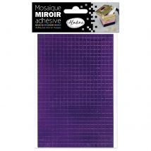 Lot De 2 Planches Mosaïques Miroirs Adhésifs Adeline - Violet - Aladine