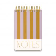 Bloc-notes Designworks - 14,5 X 21,5 Cm - Lilac Ochre Stripes - 192 Pages Lignées
