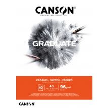 Bloc À Croquis Canson - Blanc - A3 29,7 X 42 Cm - Graduate - 40 Feuilles - 96 G/m²