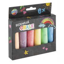 Lot De 6 Craies De Trottoir - Moxy - Multicolore