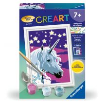 Peinture Au Numéro Ravensburger - Creart Kids - Licorne Scintillante - 8 X 12 Cm