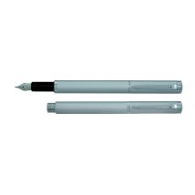 Stylo Plume Métal Plumink - Gris Argent - Pointe Moyenne - Ink