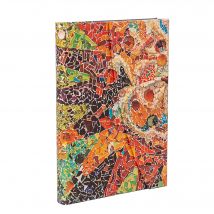 Carnet Paperblanks - Orange - Midi - Le Soleil De Gaudi - 144 Pages Lignées