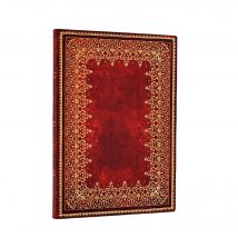 Carnet Paperblanks - Rouge - Midi - Feuille D'Or - 176 Pages
