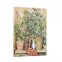 Répertoire Paperblanks - Vert - Midi - Pots En Terre Cuite Et Fleurs De Cézanne - 144 Pages