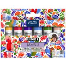 Lot De 6 Tubes14ml De Gouache Linel - Lefranc Bourgeois - Design - Extra-fine