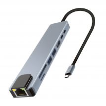 Hub Usb-c 8 En 1 Iclick - T'Nb - Aluminium