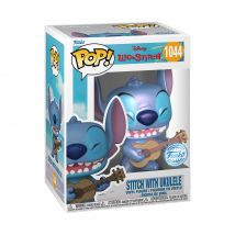 Figurine Funko Pop! - Lilo Et Stitch - Stitch Nacré Avec Ukulélé N°1044