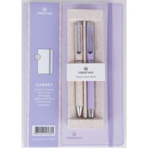 Parure Oberthur - Carnet + 2 Stylos Bille - Mauve