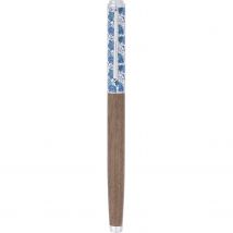 Stylo Roller Oberthur - Bahia Fleurs Bleues - Pointe Moyenne