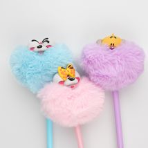 Stylo Pompom Coeur - Diddl - Modèle Aléatoire - Produit Vendu À L'Unité - Modèle Aléatoire - Produit Vendu À L'Unité