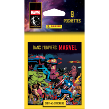Lot De 9 Pochettes De Stickers Marvel Comics - Panini