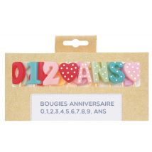 Lot De 12 Bougies De 0 À 9 Kim'play