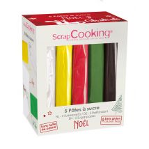 Lot De 5 Pas Noël (blanc, Jaune,rouge,vert, Marron) 5x80 G Scrapcooking - Scrapcooking