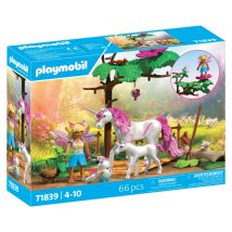 Playmobil - Ecurie Licorne Magique : Maman Et Poulain - 71839 - Playmobil Magic - Playmobil