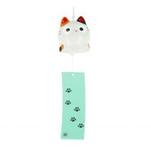 Cloche Furin En Céramique - Neko Calico - Tierra Zen