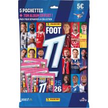 Foot 2025/2026 Ligue 1 Mc Donald's 5 Pochettes + Album Offert - Panini