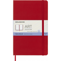 Carnet De Croquis Moleskine - Rouge Écarlate – Grand Format - Pages Unies