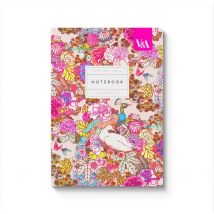 Carnet Premium - A5 14,8 X 21 Cm – Neon Floral Peacock Floral - Pages Lignées