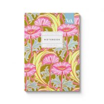 Carnet Premium Ohh Deer - A5 14,8 X 21 Cm – Neon Floral Pink Poppies - Pages Lignées