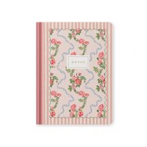 Carnet Premium Ohh Deer - B6 12,5 X 17,6 Cm – Rose Flutter Stripe - Pages Lignées