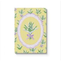 Carnet Premium Ohh Deer - A5 14,8 X 21 Cm – Yellow Lily Of The Valley Vignette - Pages Lignées