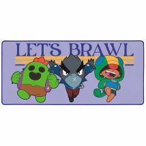 Tapis De Souris Xxl Brawl Stars Subsonic - Let's Brawl Spike, Crow Et Leon - 90 X 40 Cm