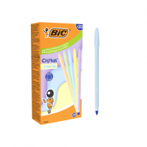 Lot De 20 Stylos Bille Rechargeable Bic - Bleu - Pointe Moyenne
