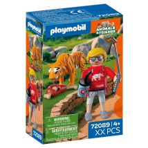 Playmobil - Zoo : Tigre Et Visiteur - 72089 - Playmobil